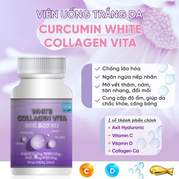 Viên uống trắng da White Collagen Vita