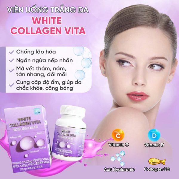 Viên uống trắng da White Collagen Vita