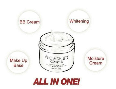 Công dụng chính của kem dưỡng da mặt mặt Snow White Cream Hàn Quốc