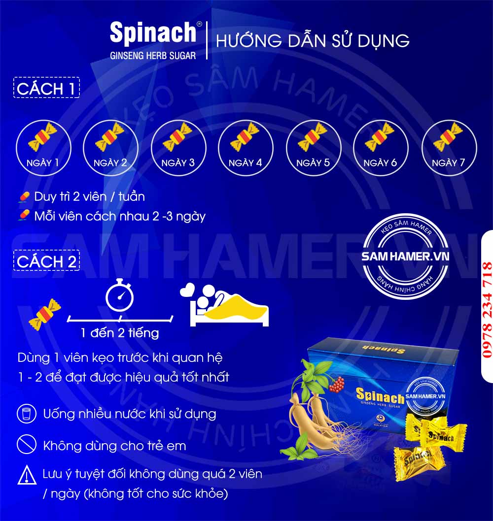 cách dùng kẹo spinach