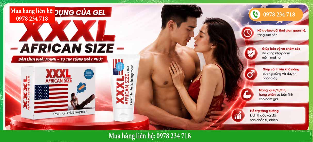 Gel XXXL African Size Gel Hỗ Trợ Tăng Size Cậu nhỏ Hàng Mỹ